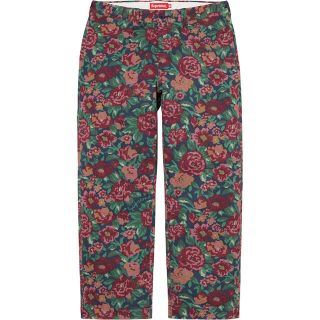 シュプリーム(Supreme)のsupreme Pin Up Chino Pant 花柄　34(ワークパンツ/カーゴパンツ)