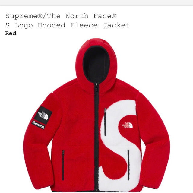 Supreme north face fleece S logo Lサイズ 赤