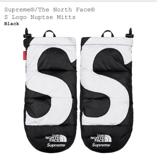 Supreme(シュプリーム)のsupreme north face s logo nuptse mitts m メンズのファッション小物(手袋)の商品写真