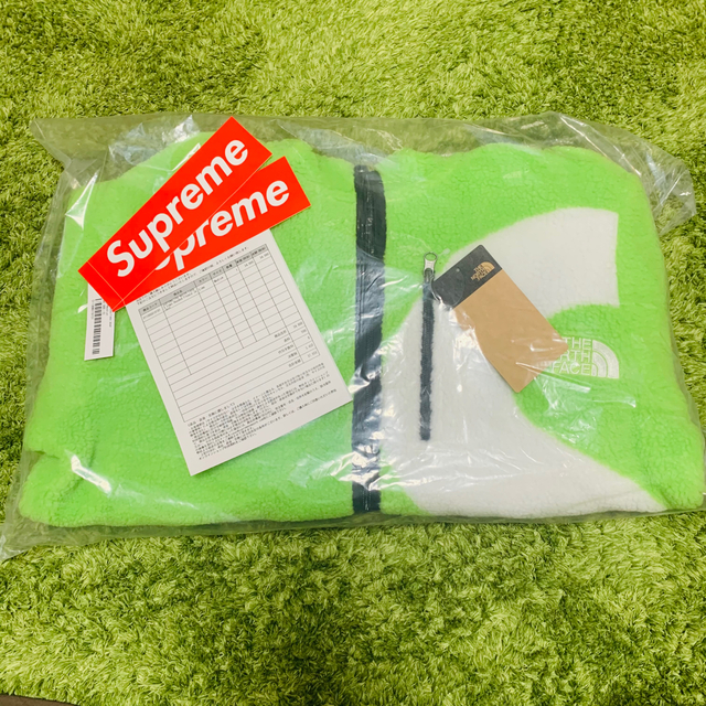 SUPREME THE NORTH FACE Sロゴ フリース ライム