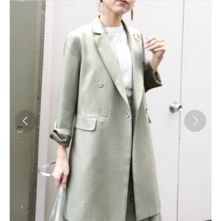 アメリヴィンテージ(Ameri VINTAGE)のRING DOT BUTTON JACKET セージ(テーラードジャケット)