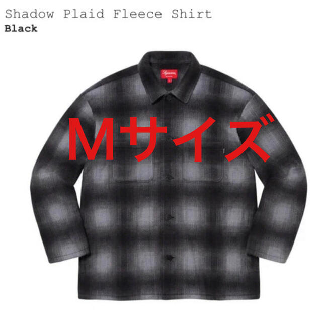 supreme shadow plaid fleece shirt 新品 M