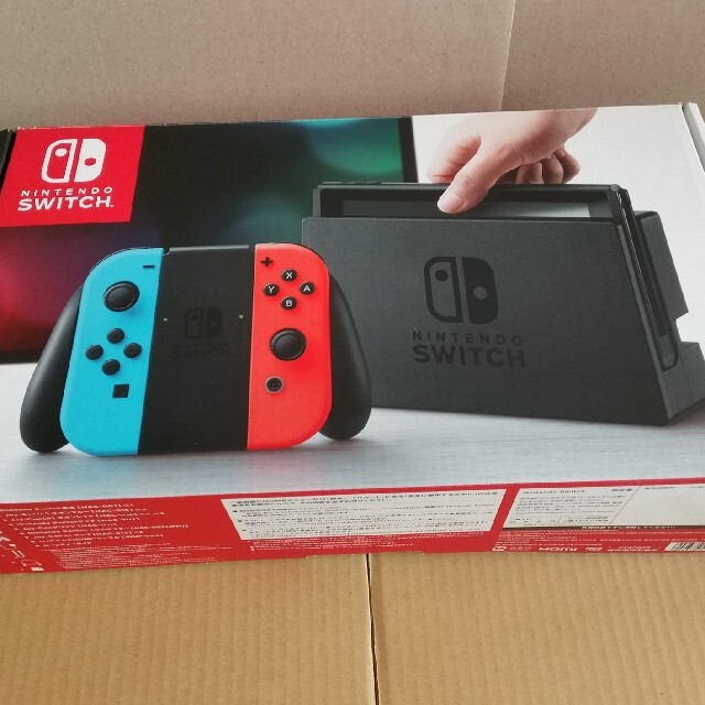 Nintendo Switch(ニンテンドースイッチ)のNintendo Switch Joy-Con (L) ネオンブルー/ (R)  エンタメ/ホビーのゲームソフト/ゲーム機本体(家庭用ゲーム機本体)の商品写真