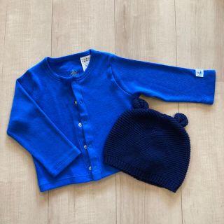 プチバトー(PETIT BATEAU)の専用　オマケ付き　プチバトー コットン　カーディガン　12m 74cm(カーディガン/ボレロ)