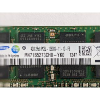 サムスン(SAMSUNG)のSAMSUNG DDR3 PC3L-12800S 4GB 1枚(ノートPC)