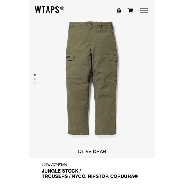 W)taps(ダブルタップス)のWTAPS 20AW JUNGLE STOCK OD L 新品未使用 メンズのパンツ(ワークパンツ/カーゴパンツ)の商品写真