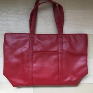 ADPOSION - アドポーション トートバック 合成皮革 PU ワインレッド 大容量 ビジネス