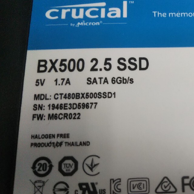 SSDハードディスク 480GBと５インチベイ 2