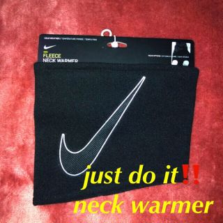 ナイキ(NIKE)の超クール‼️冬NIKE just do it‼️neck warmerBLACK(ネックウォーマー)