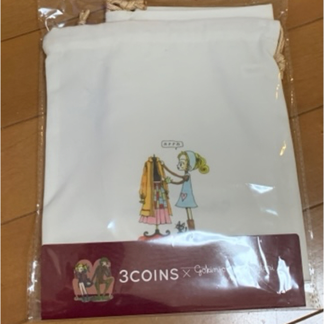 3COINS(スリーコインズ)の3COINS ご近所物語　巾着 レディースのファッション小物(ポーチ)の商品写真