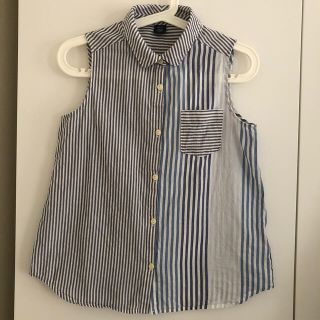 ギャップ(GAP)のGAP キッズ　ガールズ　袖なしシャツ(シャツ/ブラウス(半袖/袖なし))