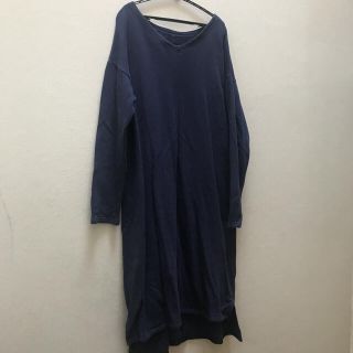 ニトリ(ニトリ)の【ニトリ】ひざ丈ワンピース　ネイビー〈L〉チュニック　スエット　部屋着(ひざ丈ワンピース)