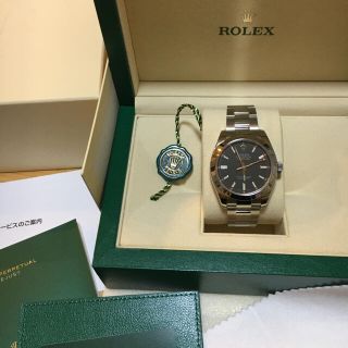 ロレックス(ROLEX)の本物ロレックス  ミルガウス　M番　ブラック文字盤　新品同様品(腕時計(アナログ))