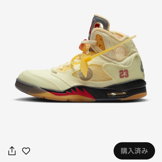 NIKE(ナイキ)の【送料込】26.0 エアジョーダン5 オフホワイト　 メンズの靴/シューズ(スニーカー)の商品写真