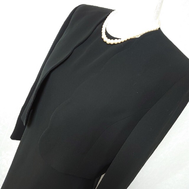 フォーマル/ドレス美品　ファッションレミ　喪服　礼服　ブラックフォーマルセットアップスーツ　9号