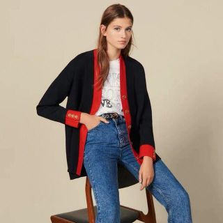 ❤️22新作 ♡ Sandro 黒ニットカーディガン 新品♡ 160