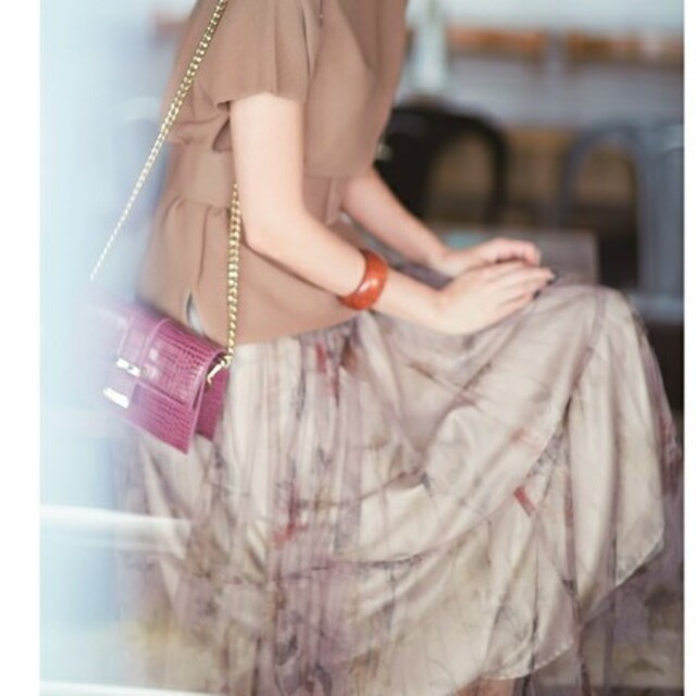 JUSGLITTY(ジャスグリッティー)のジャスグリッティー  チュールプリーツスカート レディースのスカート(ロングスカート)の商品写真