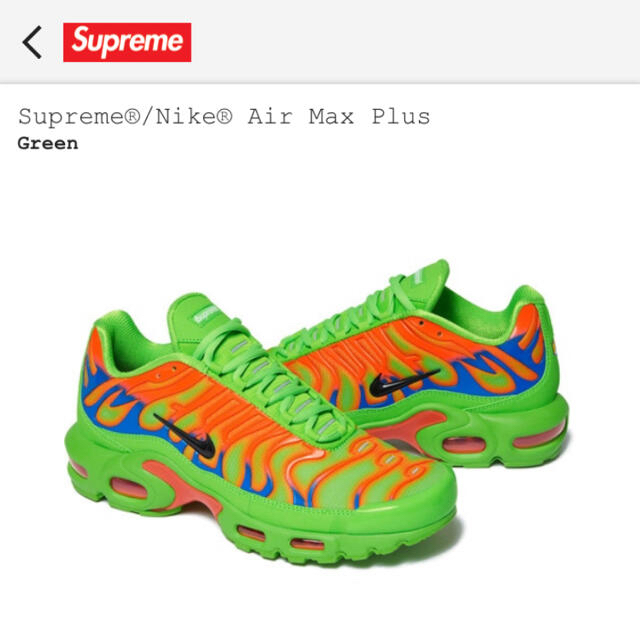 Supreme - Supreme Nike Air Max Plus Green 26.5cmの通販 by けけけ's ...