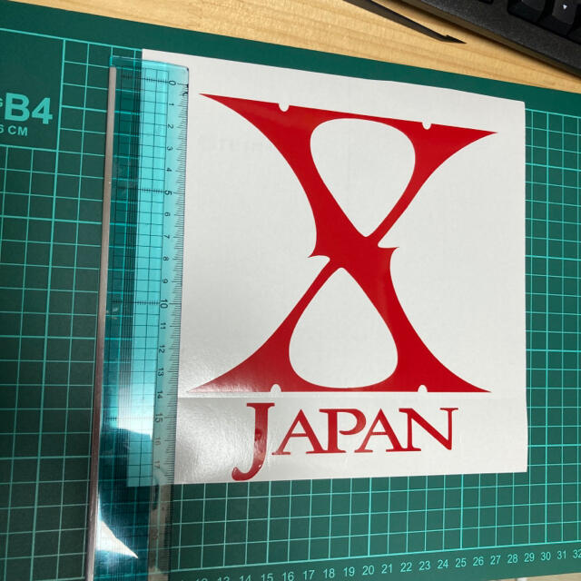 X JAPAN ロゴ　サイズ大　カッティングステッカー