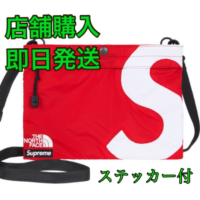 ステッカー付き Supreme ショルダーバッグ The North Face