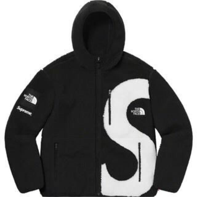 Supreme S Logo hooded fleece jacket 黒