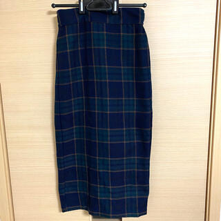ジーユー(GU)の【、♡♡様】GU チェックグリーンペンシルスカート(ロングスカート)