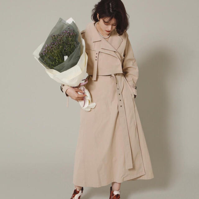かわいい~!」 Bibiy. trench (CREAM) conexiontalento.com long