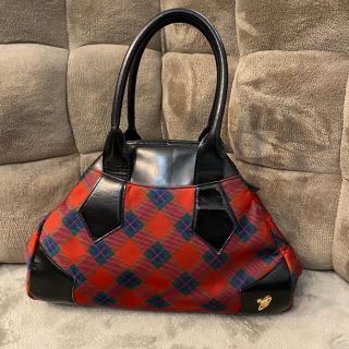 ヴィヴィアンウエストウッド(Vivienne Westwood)の【よーこ様専用】破格♡赤チェック♡王道vivienneバッグ(ハンドバッグ)