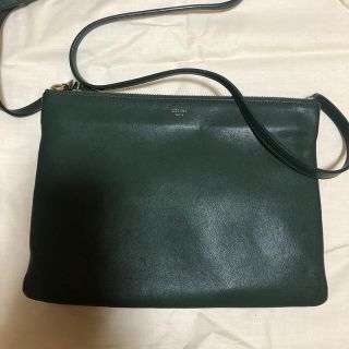 セリーヌ トリオ ショルダーバッグ(レディース)(グリーン・カーキ