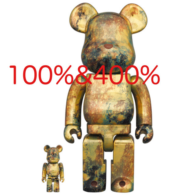 BE@RBRICK PUSHEAD #5 GOLD 100%&400%