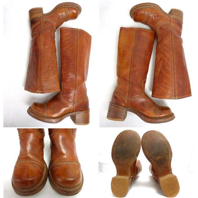 USA製 1970s 本革レザーブーツ 表記無し(22.5cm相当)(レディース レディースの靴/シューズ(ブーツ)の商品写真