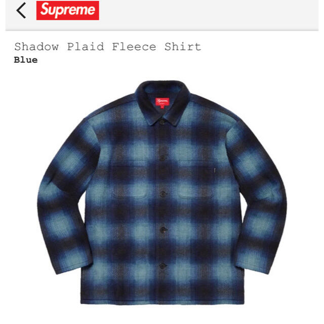 Supreme Shadow Plaid Fleece Shirt フリース