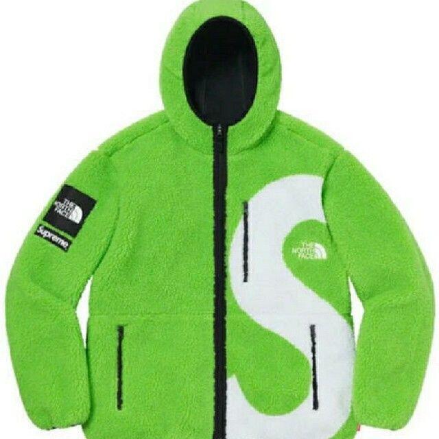 Supreme S Logo Hooded Fleece Jacket Lime