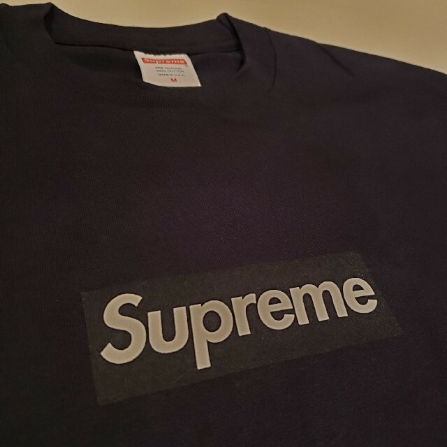 Supreme(シュプリーム)のSupreme Box Logo L/S Tee　Navy　M メンズのトップス(Tシャツ/カットソー(七分/長袖))の商品写真