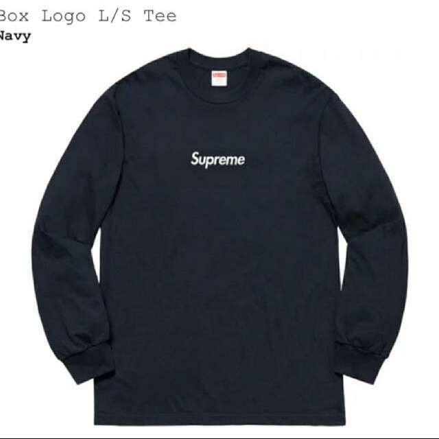 Supreme(シュプリーム)のSupreme Box Logo L/S Tee　Navy　M メンズのトップス(Tシャツ/カットソー(七分/長袖))の商品写真