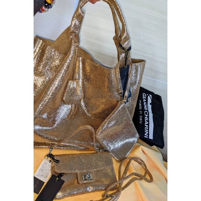 優れた価格 GIANNI CHIARINIジャンニキャリーニグリッターレザー