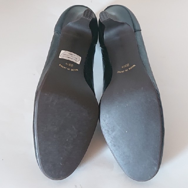 卑弥呼(ヒミコ)の卑弥呼 本革 ﾚｻﾞｰ×ﾗﾒmixﾊﾟﾃﾝﾄ切替ﾃﾞｻﾞｲﾝﾊﾟﾝﾌﾟｽ 黒系 レディースの靴/シューズ(ハイヒール/パンプス)の商品写真