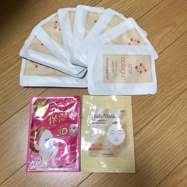 THE FACE SHOP(ザフェイスショップ)のTHE FACE SHOP コラーゲンフェイスマスク シートパック 8枚＋2枚 コスメ/美容のスキンケア/基礎化粧品(パック/フェイスマスク)の商品写真