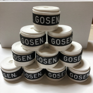 ゴーセン(GOSEN)のGOSENグリップテープ 白 10個(バドミントン)