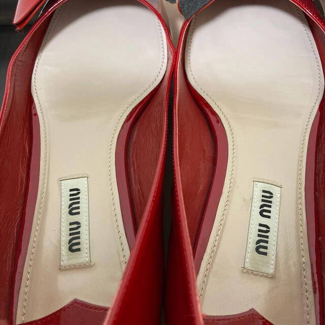 miumiu(ミュウミュウ)のお値下げしました　miumiu リボンバレーシューズ37 レディースの靴/シューズ(バレエシューズ)の商品写真