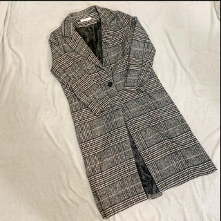 ザラ(ZARA)のチェックロングチェスターコート(チェスターコート)