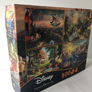 ディズニー(Disney)のディズニー　ジグソーパズル500P×4 トーマスキンゲート　アラジン　美女と野獣(その他)