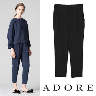 アドーア(ADORE)の【美品】アドーア 定28600円 カタログ掲載 ジョーゼットパンツ セットアップ(クロップドパンツ)