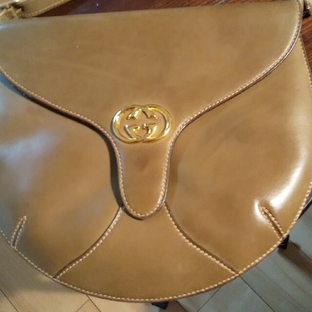 Gucci(グッチ)のグッチ革ショルダーバッグタバコ色 レディースのバッグ(ショルダーバッグ)の商品写真