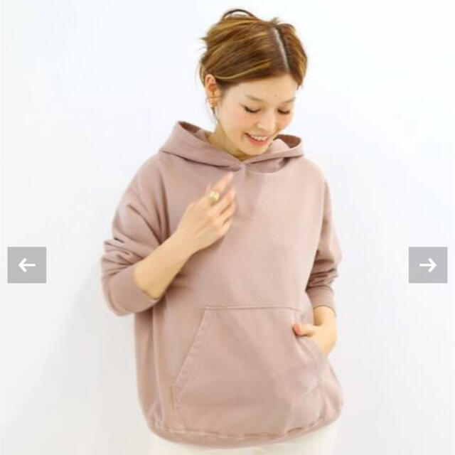 DEUXIEME CLASSE(ドゥーズィエムクラス)のドゥーズィエムクラス　20SS  Treasure hoody  ピンク　美品 レディースのトップス(パーカー)の商品写真