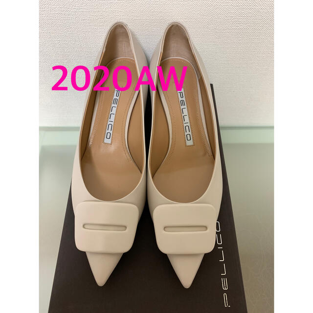 2020AW ペリーコ ANIMA パンプス 36.5 ASH WHITE - ハイヒール/パンプス