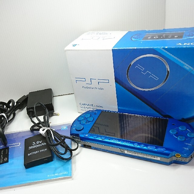 「良品」PSP3000 ブルー携帯用ゲーム機本体