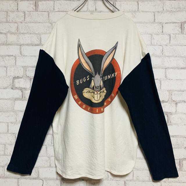 【ヴィンテージ加工】LOONEY TUNES × GU/ロンT バックスバニー