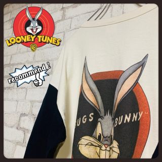 ジーユー(GU)の【ヴィンテージ加工】LOONEY TUNES × GU/ロンT バックスバニー(Tシャツ/カットソー(七分/長袖))