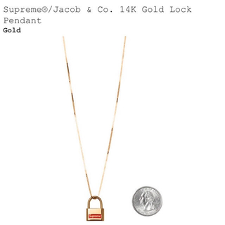シュプリーム(Supreme)のSupreme Jacob & Co. 14K Gold LockPendant(ネックレス)